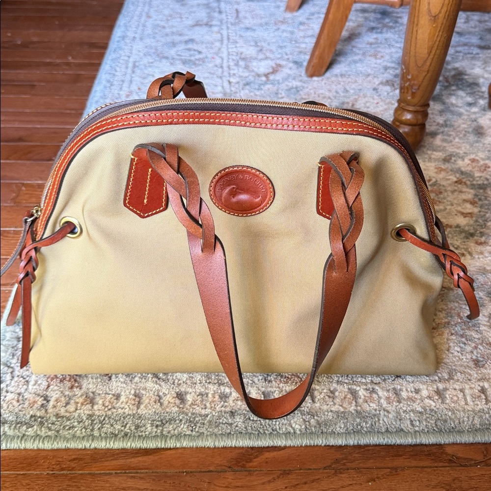 Dooney and Bourke leather & Canvas large dome bag